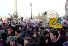 Masses of students marching on parliament last December were joined by trade unionists who backed their fight against tuition fees. Now the government is planning a showdown with the trade unions in the summer