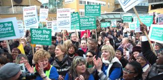 Thousands of workers rallied last year outside Whittington Hospital in north London to stop it from closing. Now the government is threatening to close NHS hospitals up and down the country