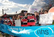 Unison protest against cuts at Kingston Hospital