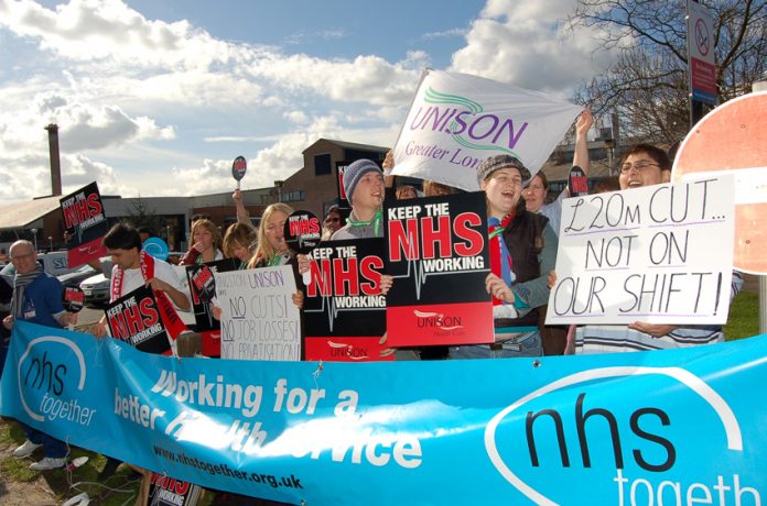 Unison protest against cuts at Kingston Hospital