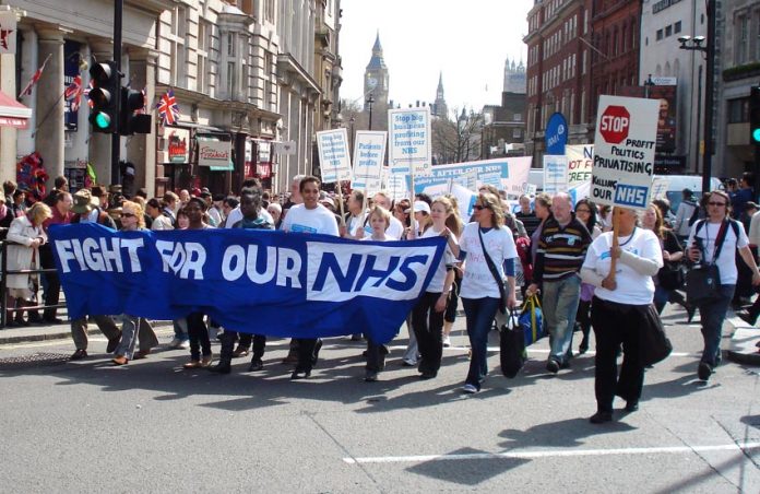 BMA members determined to defend the NHS on a march to defend the Welfare State in April last year