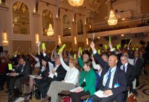 Delegates to yesterday’s SRM vote to oppose the government’s Health and Social Care Bill which would smash up and privatise the NHS