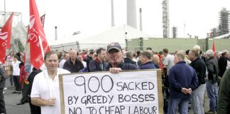 Workers at the Lindsey oil refinery fighting against mass sackings and the attack on workers’ rights
