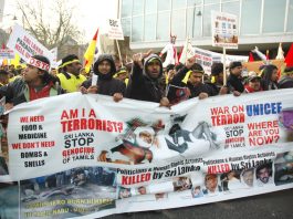 Tamil protestors filled London streets on January 31 2009
