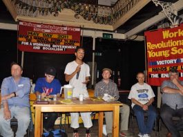 YS Editor Paul Lepper addressing the WRP and Young Socialists May Day rally