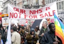 Banner with a clear message on the 500,000-strong TUC demonstration against government spending cuts on March 26 this year