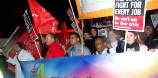 March from Barts Hospital last month demanding it be kept open – in February the trust announced 635 jobs will be cut
