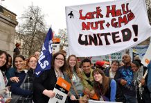 Teachers and school support staff united against the savage attacks on state education by the Tory-LibDem coalition government