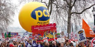 PCS contingent on the 500,000-strong TUC demonstration against cuts on March 26