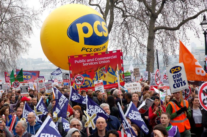 PCS contingent on the 500,000-strong TUC demonstration against cuts on March 26