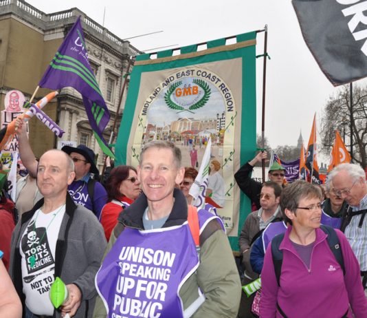Public sector workers marching in the TUC demonstration on March 26 demanding that the trade unions take action to defend their jobs and to get wage increases matching the leaps in the cost of living