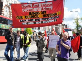 The front of Saturday’s march which got a great deal of support all along its route