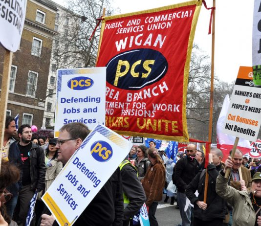 Civil servants on the march against government cuts – will be taking strike action on June 30