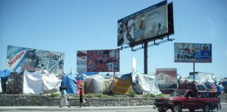 Haitians have been forced to sleep in makeshift tents or out in the open since the earthquake over a year ago