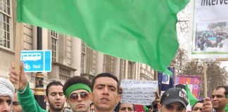 Libyan students joined the TUC anti-cuts march in London on March 26, appealing for ‘peace not Tomahawk’ missiles from the NATO governments