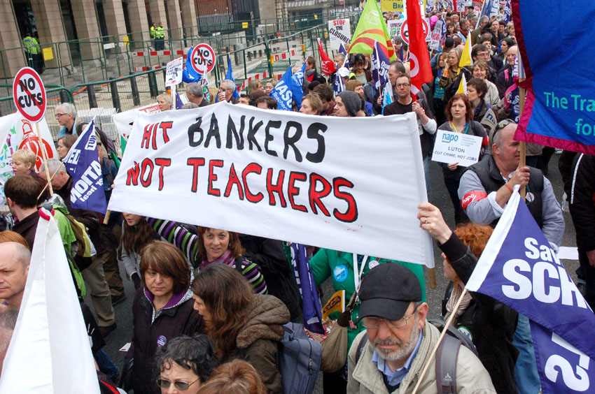 Teachers marching to defend their pensions show that they understand just who the enemy is