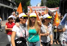 Greek workers on the march fighting the dictatorship of the EU Central Bank – the struggle is now about to spread to Italy