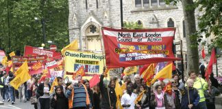 The North East London Council of Action has organised a large number of demonstrations and pickets to demand that Chase Farm Hospital remains open with all its departments functioning properly
