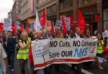 Unite demonstration in London on July 7th in defence of the NHS