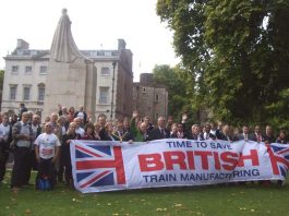 The union leaders sought to use the lobby of parliament to appeal to the Tories and Liberal Democrats – ASLEF members were told to take down their union banner as it was out of place with this theme