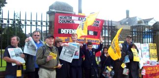 Part of yesterday’s latest monthly picket to stop the closure of Chase Farm
