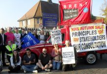 Striking teachers and their supporters fighting to stop Kingsbury school being turned into an Academy