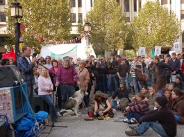 Crowds at the camp outside St Paul’s, set up in the wake of the Occupy Wall Street movement