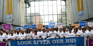 BMA delegates to the 2009 Annual Representative Meeting launch their ‘Look After Our NHS’ campaign against privatisation