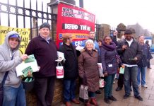 North East London Council of Action pickets determined to keep Chase Farm Hospital open