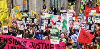 Over 50,000 marched in London and tens of thousands marched in other cities across the UK during the November 30 pensions strike