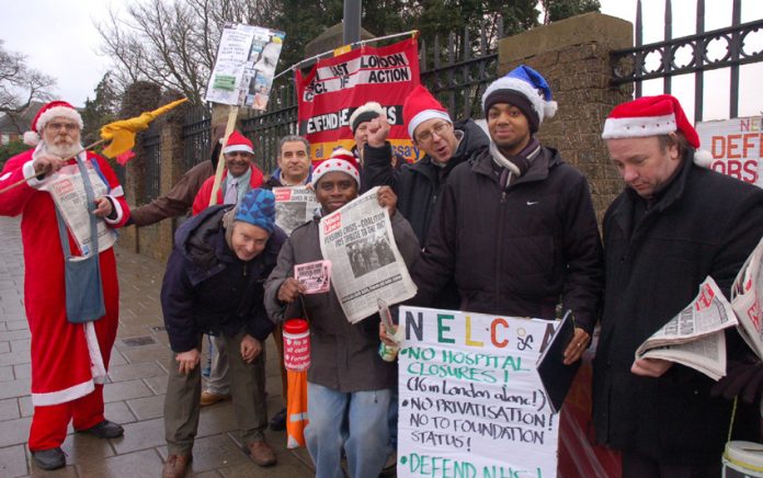 Visteon workers who staged a victorious occupation of their factory joined Wednesday’s  picket of Chase Farm Hospital
