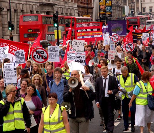 Health workers, trade unionists and youth marching to defend the NHS on its 63rd birthday in July this year demanded ‘Scrap the Health Bill!’