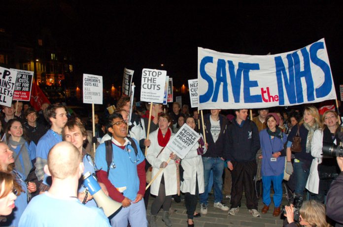 March from Barts Hospital to the London Hospital in Whitechapel to defend the NHS which is now under the most vicious attack