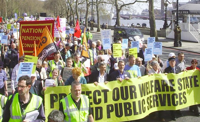 Last April’s mass march calling for the defence of the Welfare State and all public services