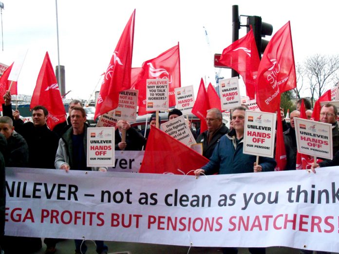 Unilever workers determined to defend their final salary pensions
