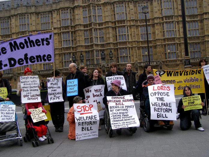 Community groups demanding the House of Lords defeat the Welfare Reform Bill