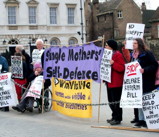 Campaigners outside the House of Lords yesterday