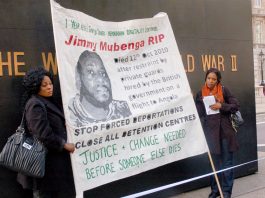 Grieving family hold banner on the United Families march last year