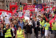 Marching against the Health Bill on the 63rd anniversary of the NHS last year