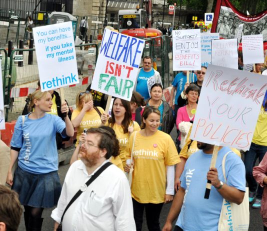 Last May’s march in London against benefit cuts for the disabled
