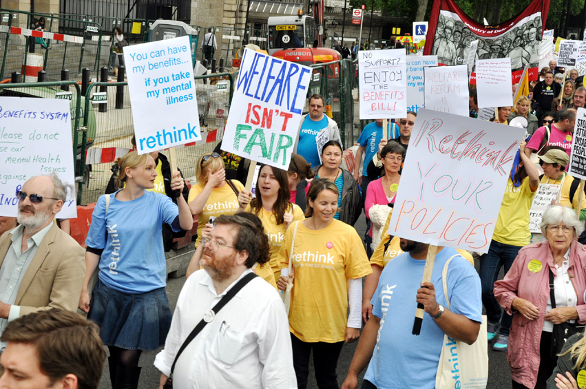 Last May’s march in London against benefit cuts for the disabled