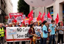 One of last year’s trade union demonstrations in defence of the NHS