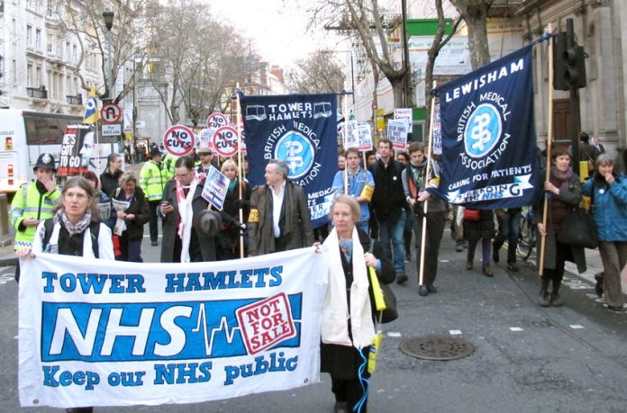 The march organised by the BMA to defend the NHS earlier this month