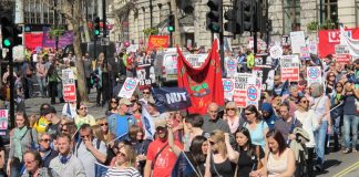 Teachers on the march to defend their national pay agreements and pensions – they are determined to defeat the coalition