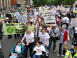 NUT Conference votes to fight Coalition cuts on the disabled Disabled people march against cuts to the Disability Living Allowance