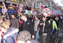 BMA demonstration on March 8 against the NHS Health Bill just before it became law