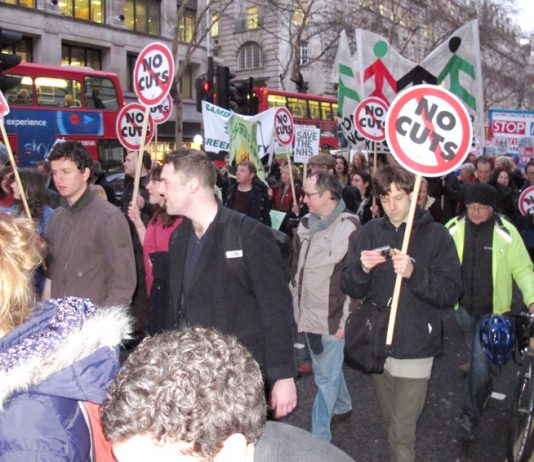 BMA demonstration on March 8 against the NHS Health Bill just before it became law