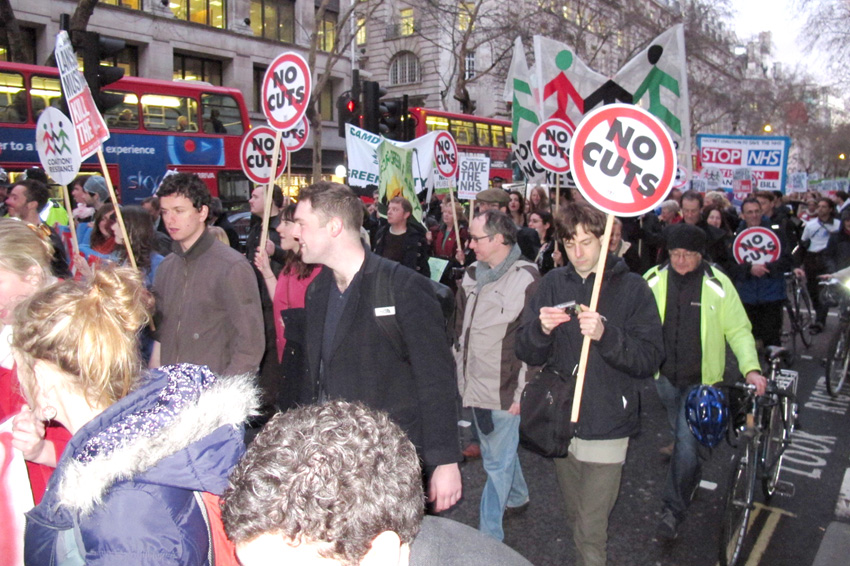 BMA demonstration on March 8 against the NHS Health Bill just before it became law