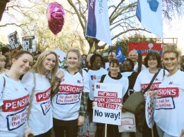 RCN student nurses joined the London demonstration in defence of public sector pensions on November 30 last year