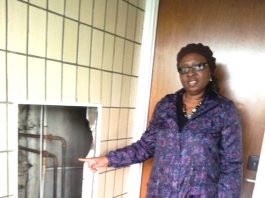 MRS MODUPE shows the open cavity where water and waste pipes remain uncovered